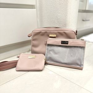 LYMIA Brand Nylon Blush 3 Piece Crossbody